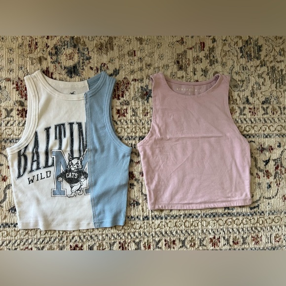 Hollister bundle lot of 4 crop tank tops size S small Aeropostale - Picture 3 of 8
